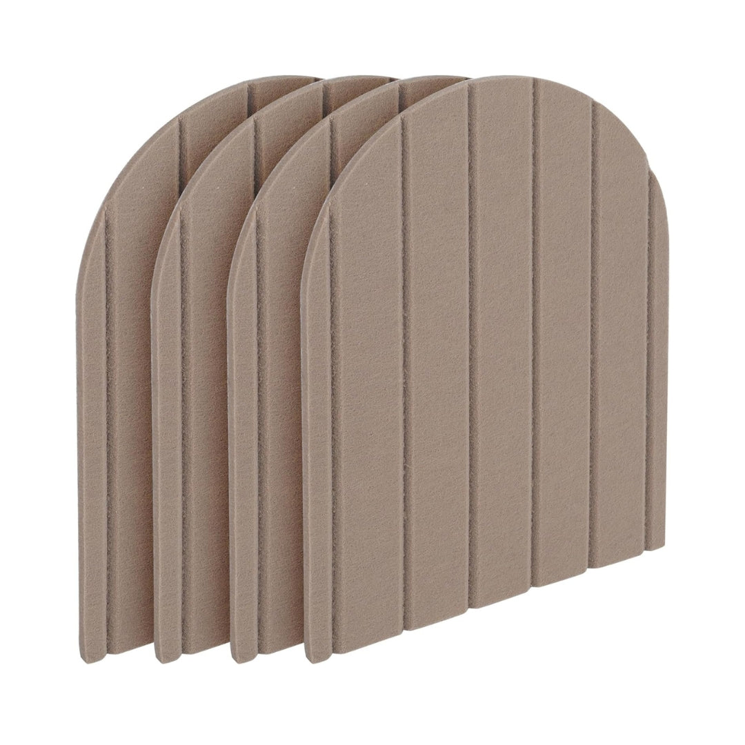 Lot de 4 panneaux muraux en feutre 3D autocollants – 43 x 32 cm – Carreaux anti-collision décoratifs pour maison, école et bureau