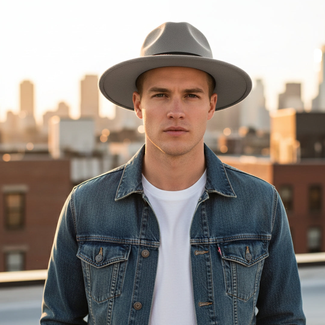 Chapeau fedora homme femme – chapeau en feutre élégant avec ruban, style classique pour automne et hiver, taille unique adulte