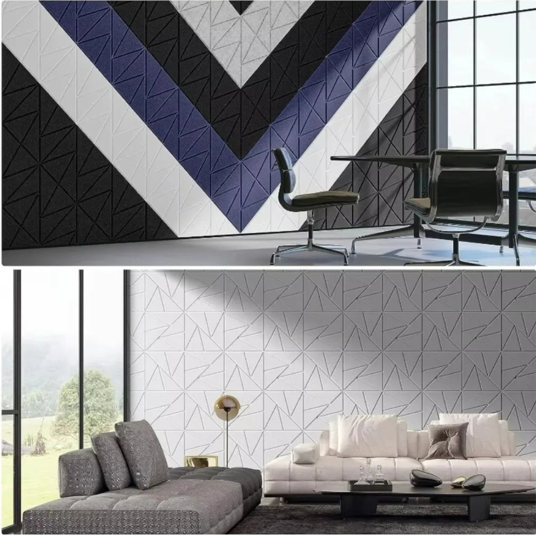 Lot de panneaux acoustiques carrés en feutre auto-adhésif – Insonorisants et décoratifs – Plusieurs couleurs