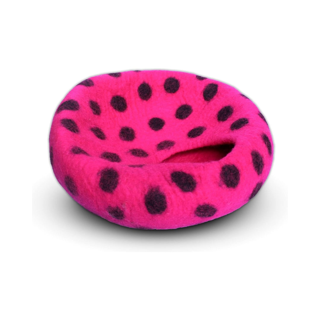 Grotte pour chat en laine mérinos écologique – Niche Lit douillet pliable en feutre naturelle – Maison couverte pour chat d’intérieur