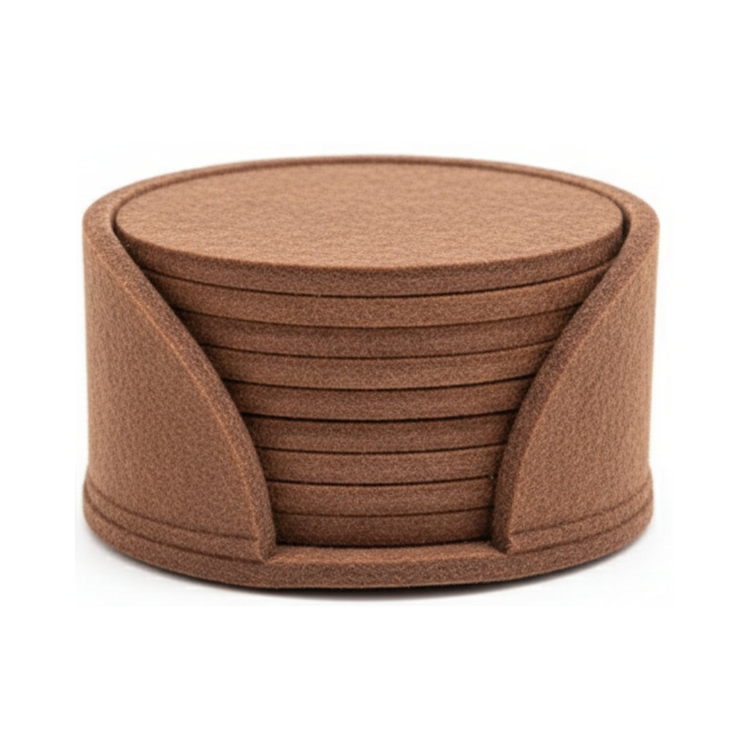 Lot de 10 sous-verres ronds en feutre – 10 cm – Protège-table résistant à la chaleur pour tasses et boissons – Plusieurs couleurs