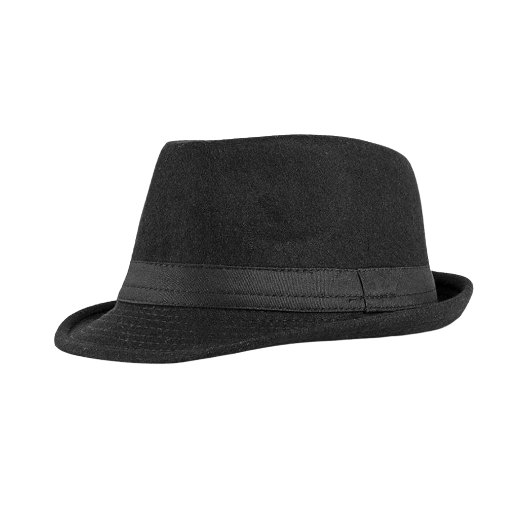 Chapeau fedora unisexe en feutre vintage – style trilby panama à large bord réglable