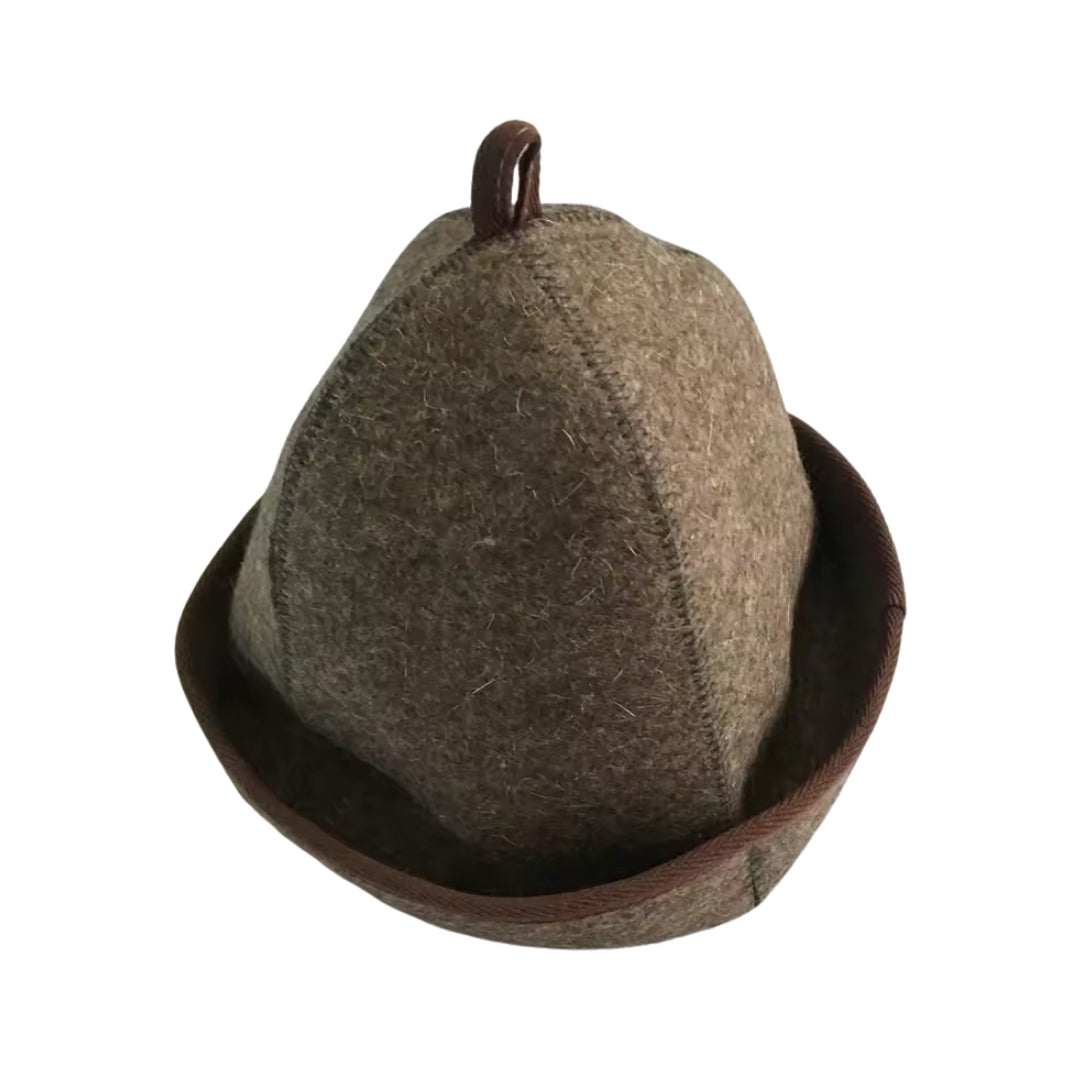 Bonnet de sauna en feutre de laine – Épaisseur 3 mm – Couvre-chef anti-chaleur unisexe pour sauna et hammam