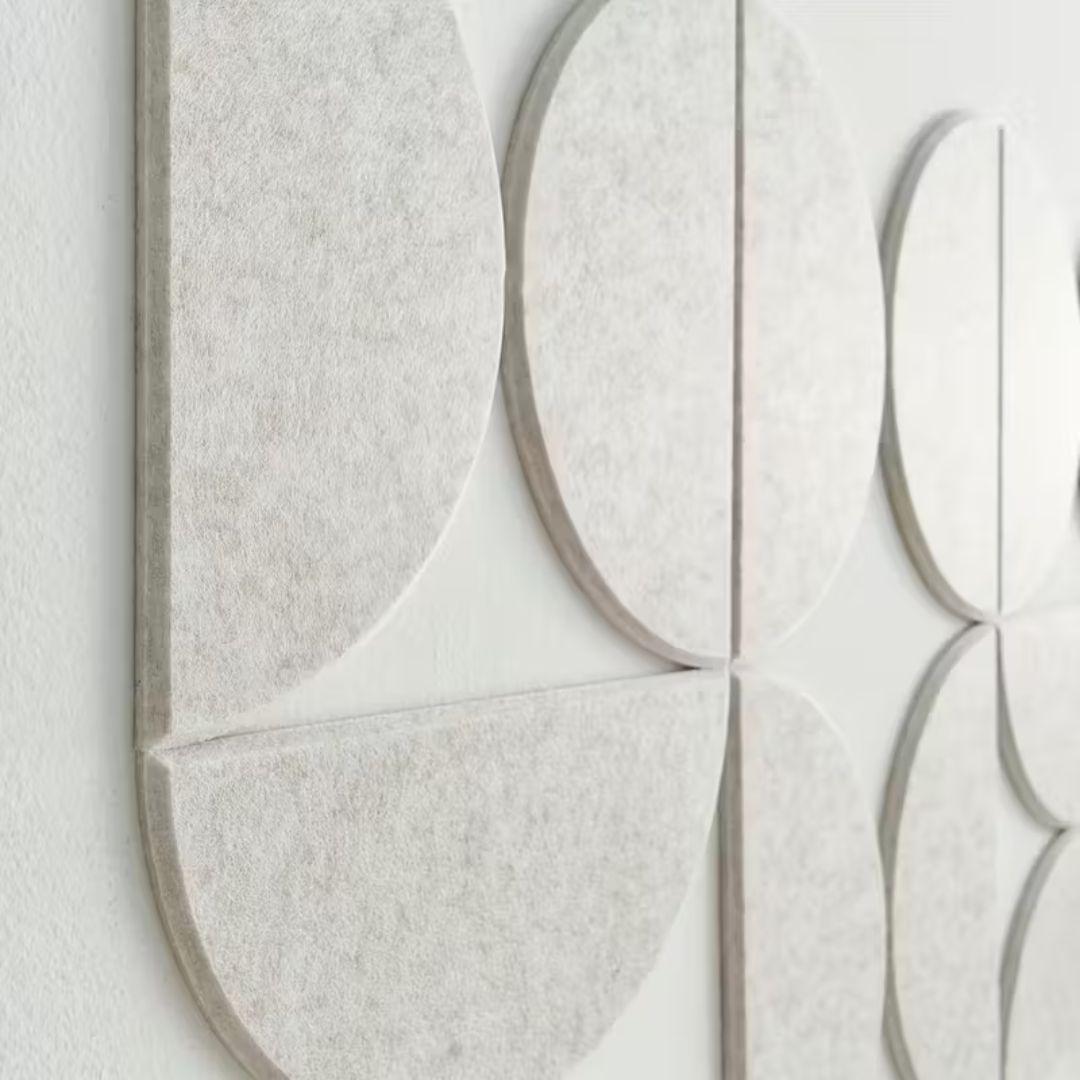 Lot de 12 panneaux muraux en feutre autocollants – Forme ovale – Tableau décoratif contemporain pour maison et bureau