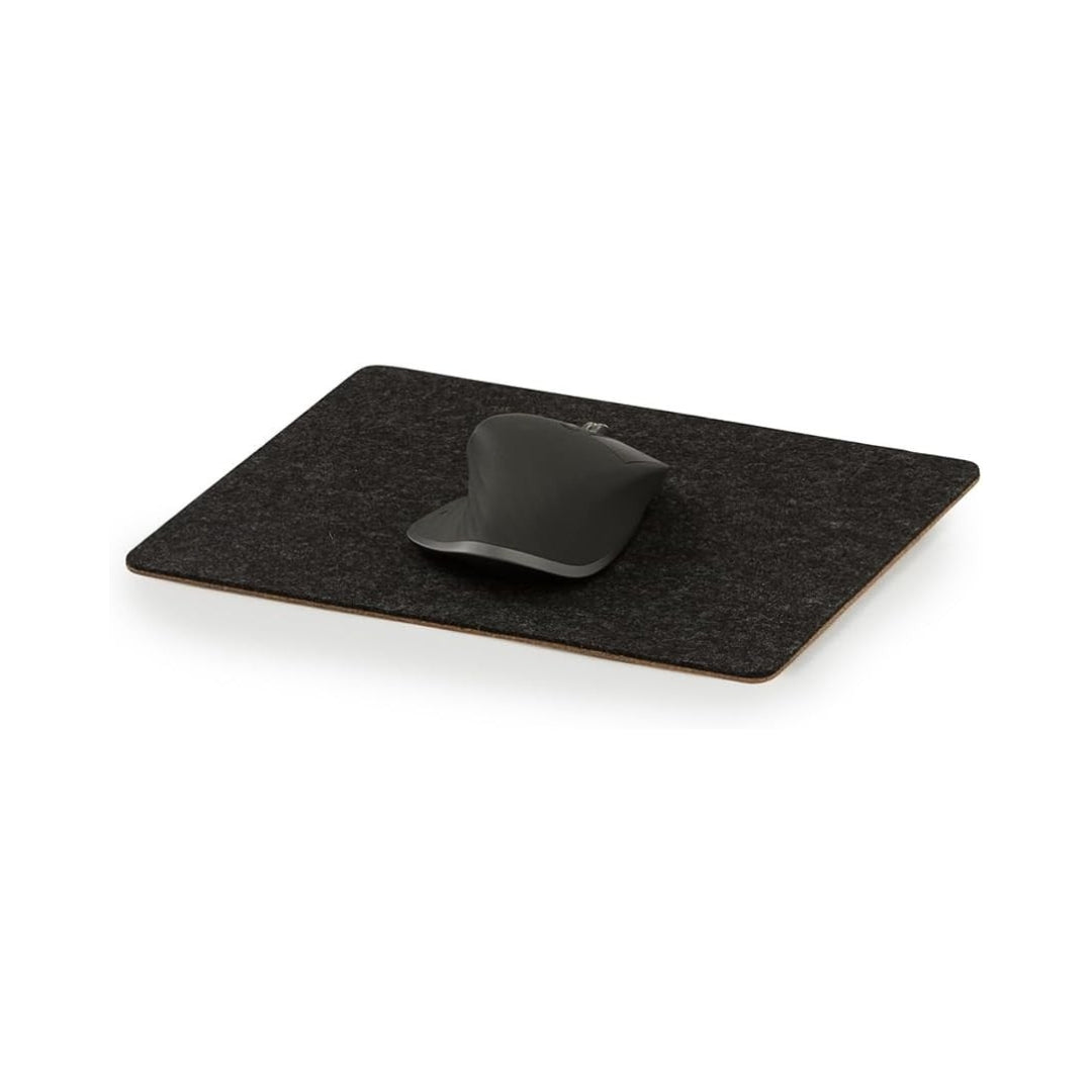 Tapis de souris en feutre de laine et liège – Accessoire de bureau 28 x 22 cm, antidérapant et lavable