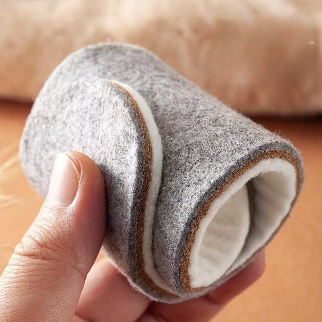 Semelles thermiques multicouches en polaire et feutre de laine – chaleur, confort et respirabilité pour chaussures d’hiver EU 35-45
