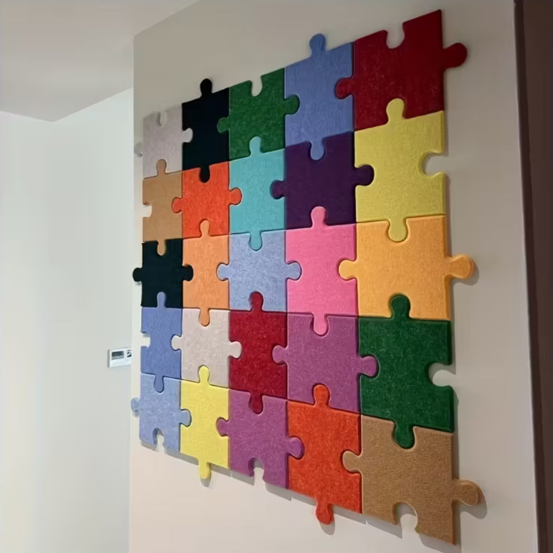Lot de 9 panneaux muraux en feutre 3D autocollants – 20 x 28 cm – Puzzle décoratif contemporain pour maison, bureau et cuisine