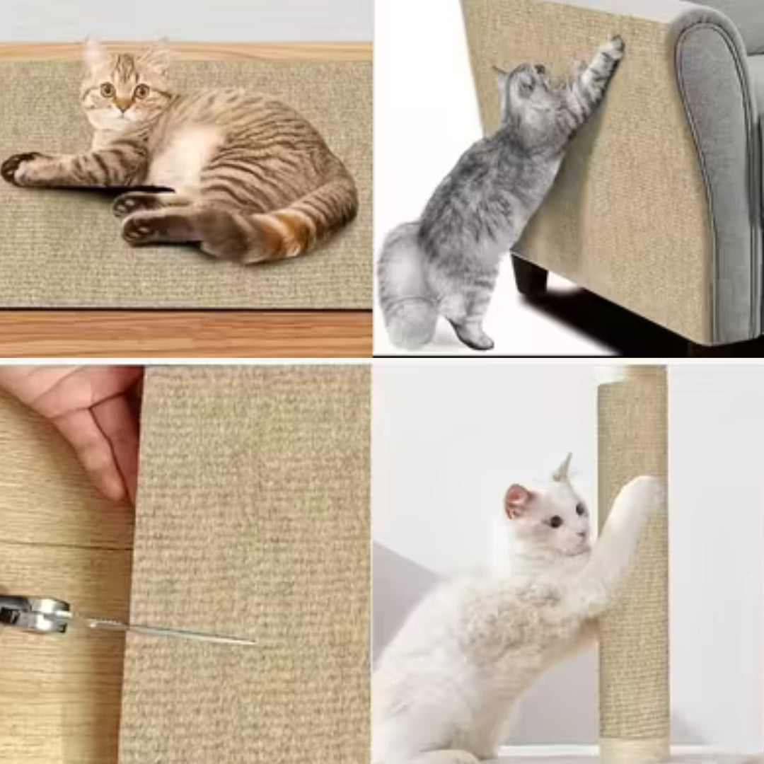 Tapis à griffer pour chats autocollant – protège canapé chat en feutre résistant, protection mur et meuble, 30×100 cm