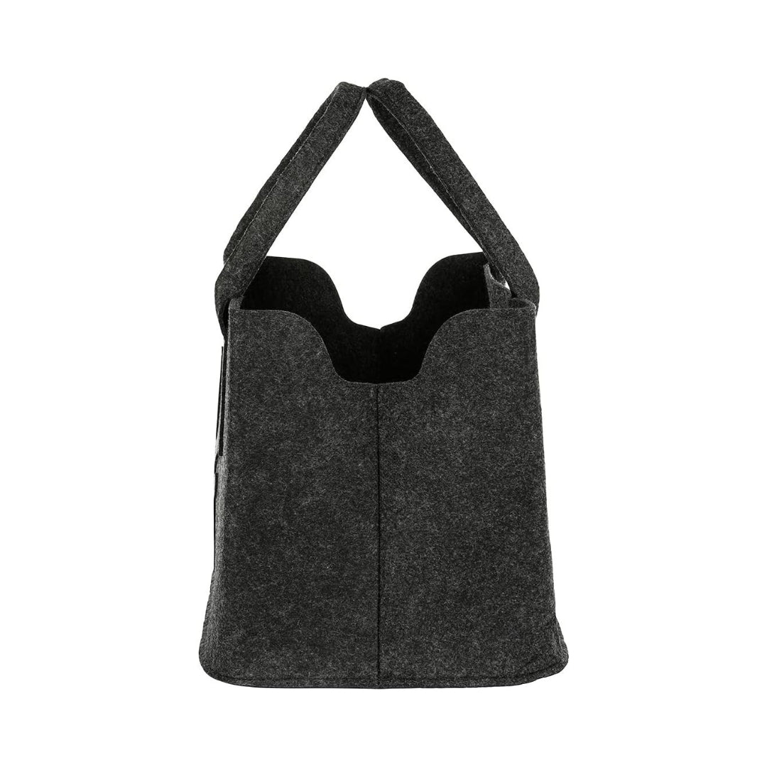 Sac en feutre gris foncé motif cerf – cabas polyvalent 40 x 25 cm