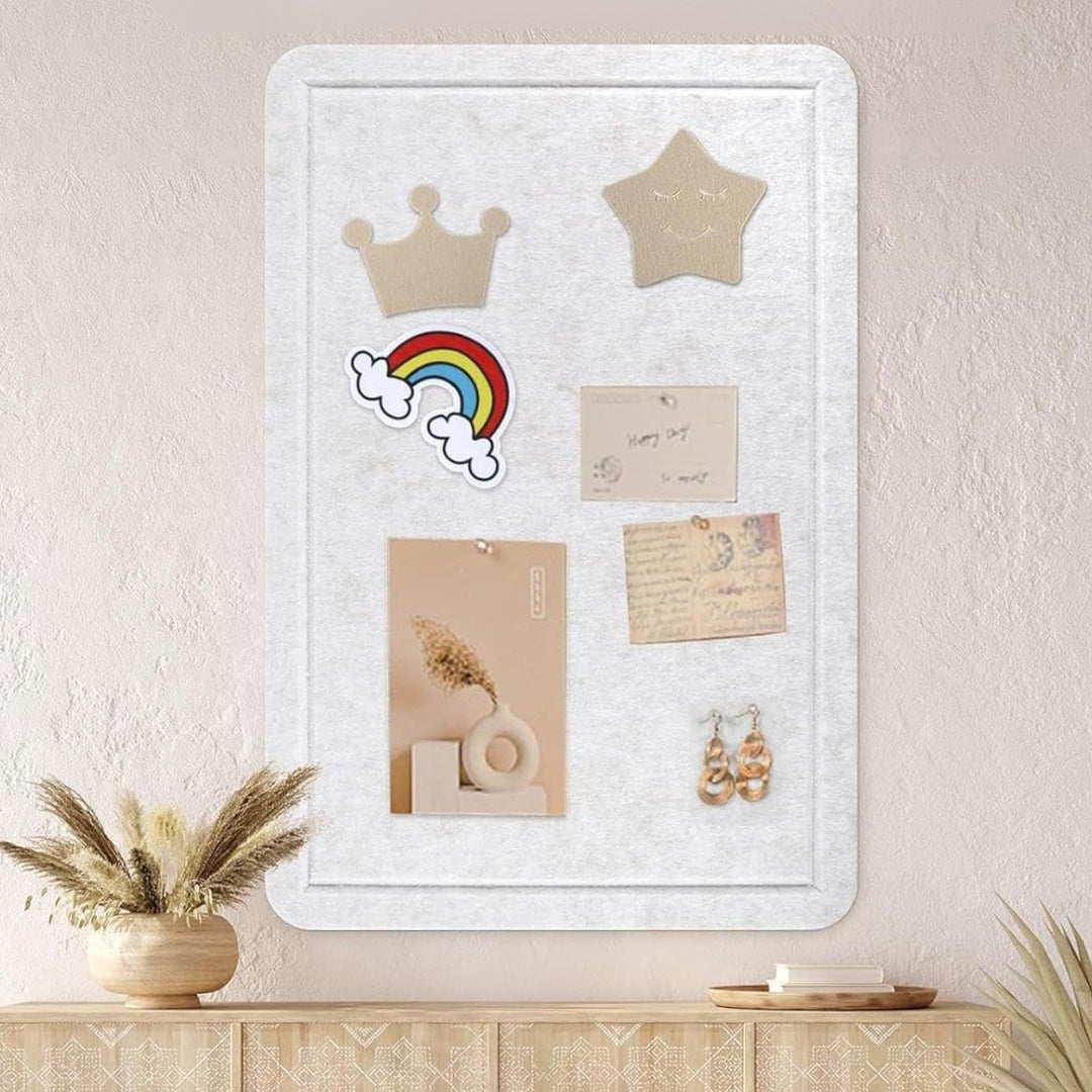 Tableau mural en feutre autocollant – 40 x 60 cm – Tableau d’affichage résistant pour maison, bureau et école – Gris