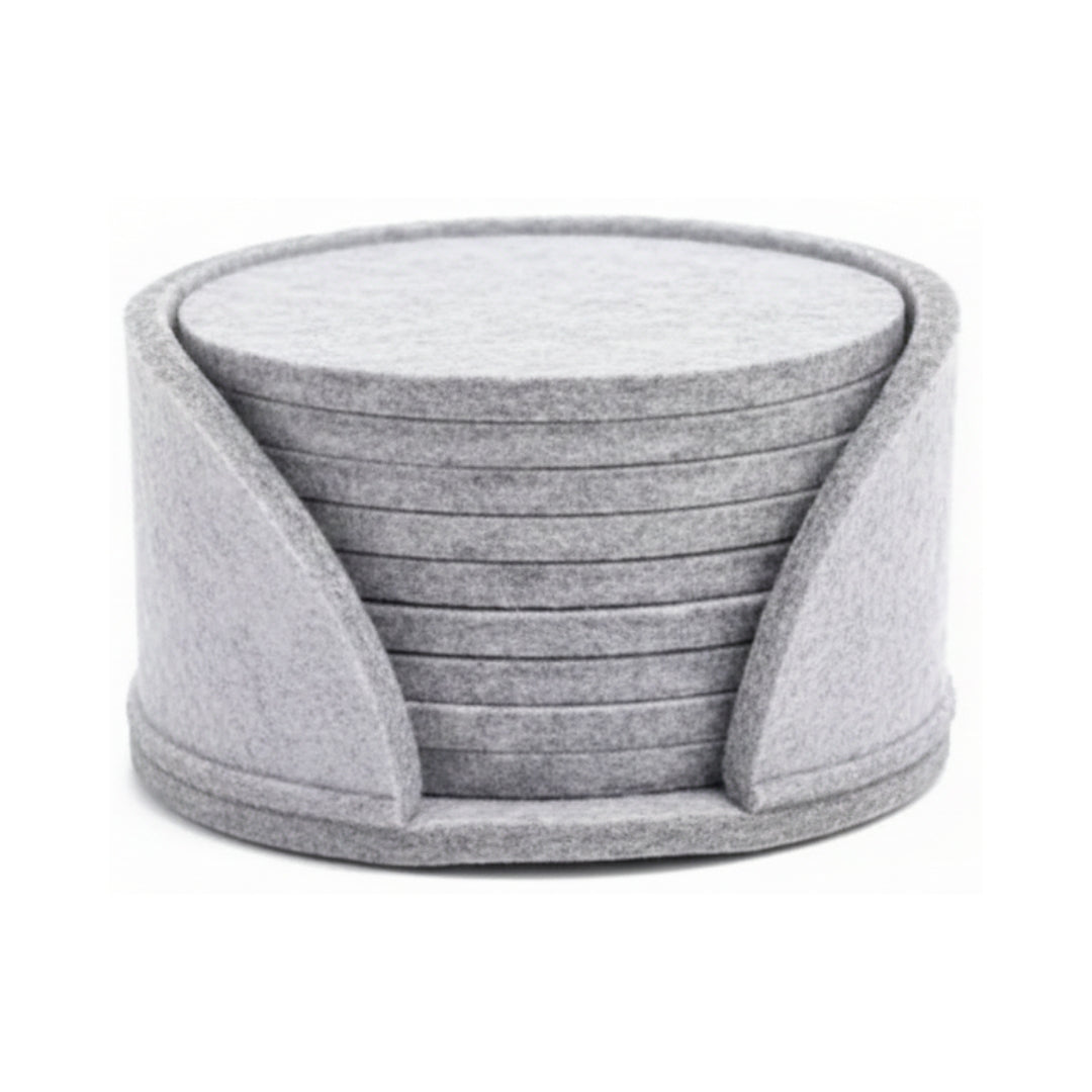 Lot de 10 sous-verres ronds en feutre – 10 cm – Protège-table résistant à la chaleur pour tasses et boissons – Plusieurs couleurs