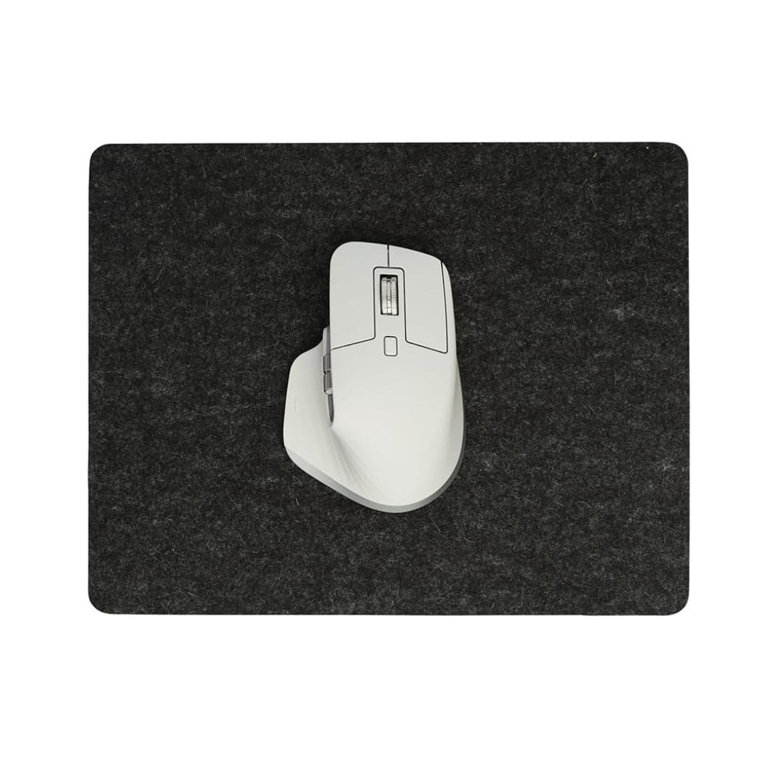 Tapis de souris en feutre de laine et liège – Accessoire de bureau 28 x 22 cm, antidérapant et lavable