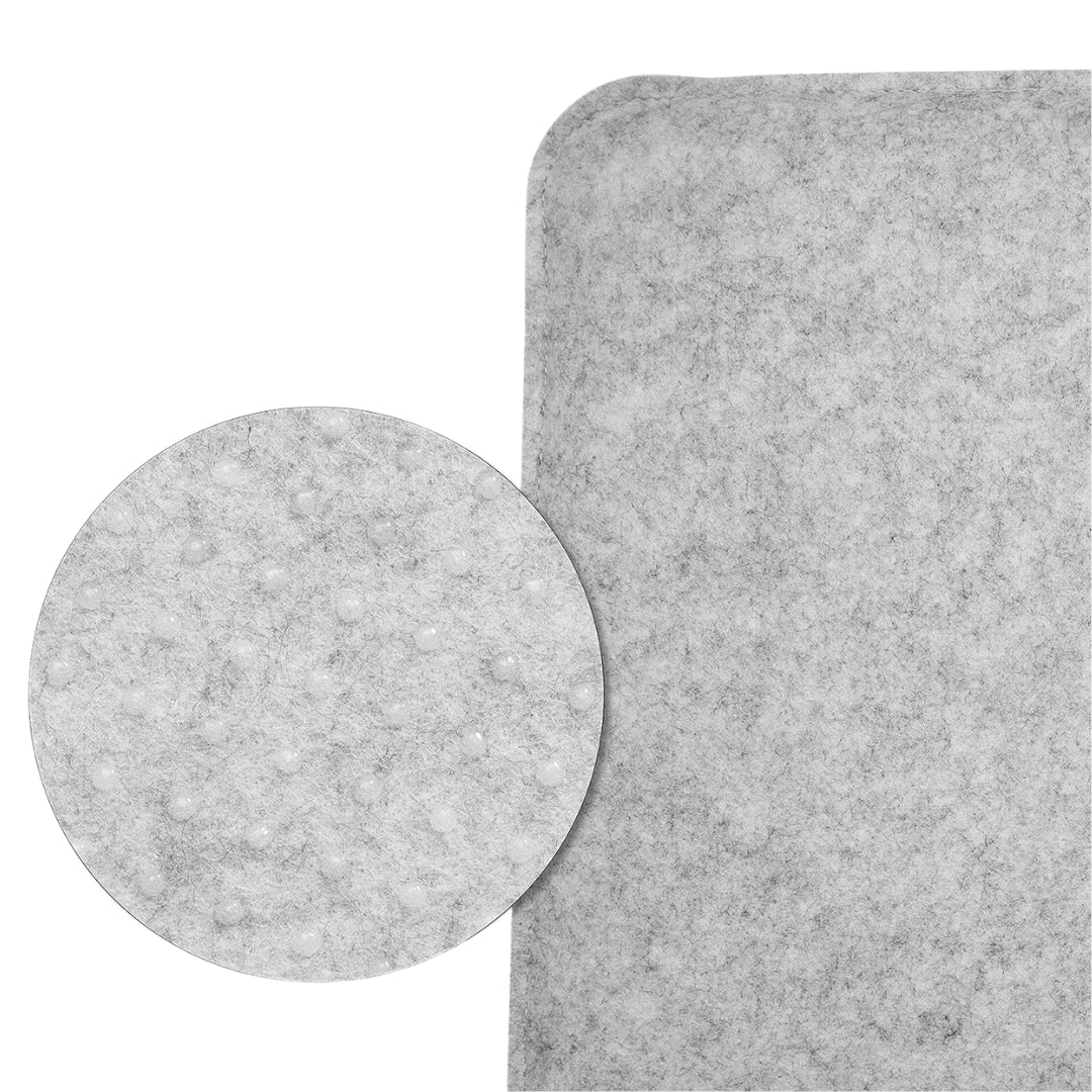 Lot de 4 coussins d’assise carrés en feutre antidérapants – 34,5 x 34,5 x 2,4 cm – Gris clair, gris foncé – Confort durable