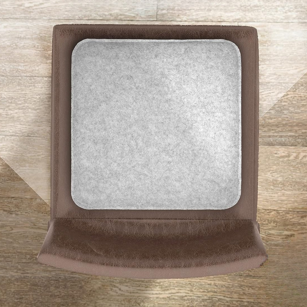 Lot de 4 coussins d’assise carrés en feutre antidérapants – 34,5 x 34,5 x 2,4 cm – Gris clair, gris foncé – Confort durable