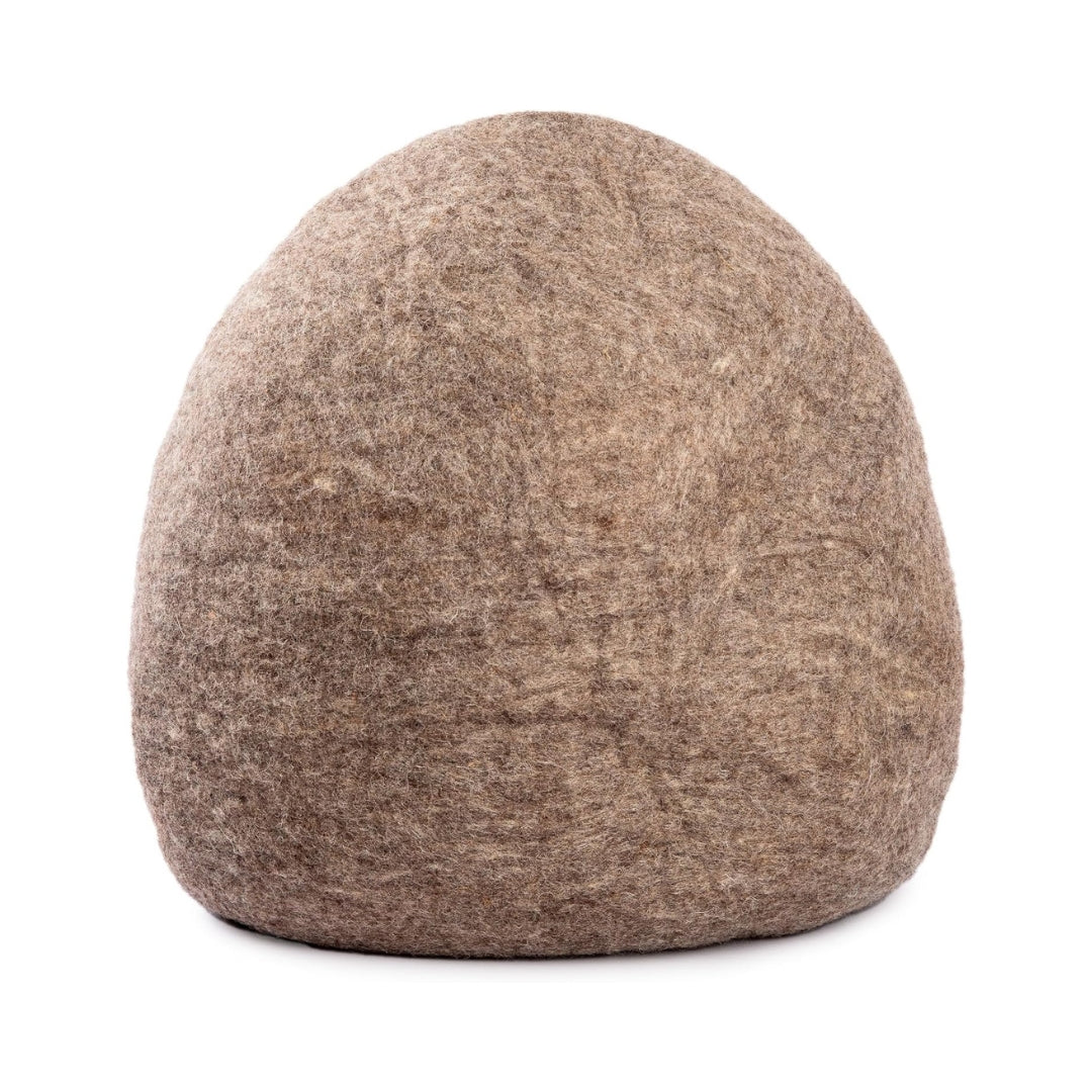 Grotte pour chat en laine mérinos écologique – Lit pliable en feutre – Nid douillet couvert pour chat d’intérieur – Motif paresseux marron