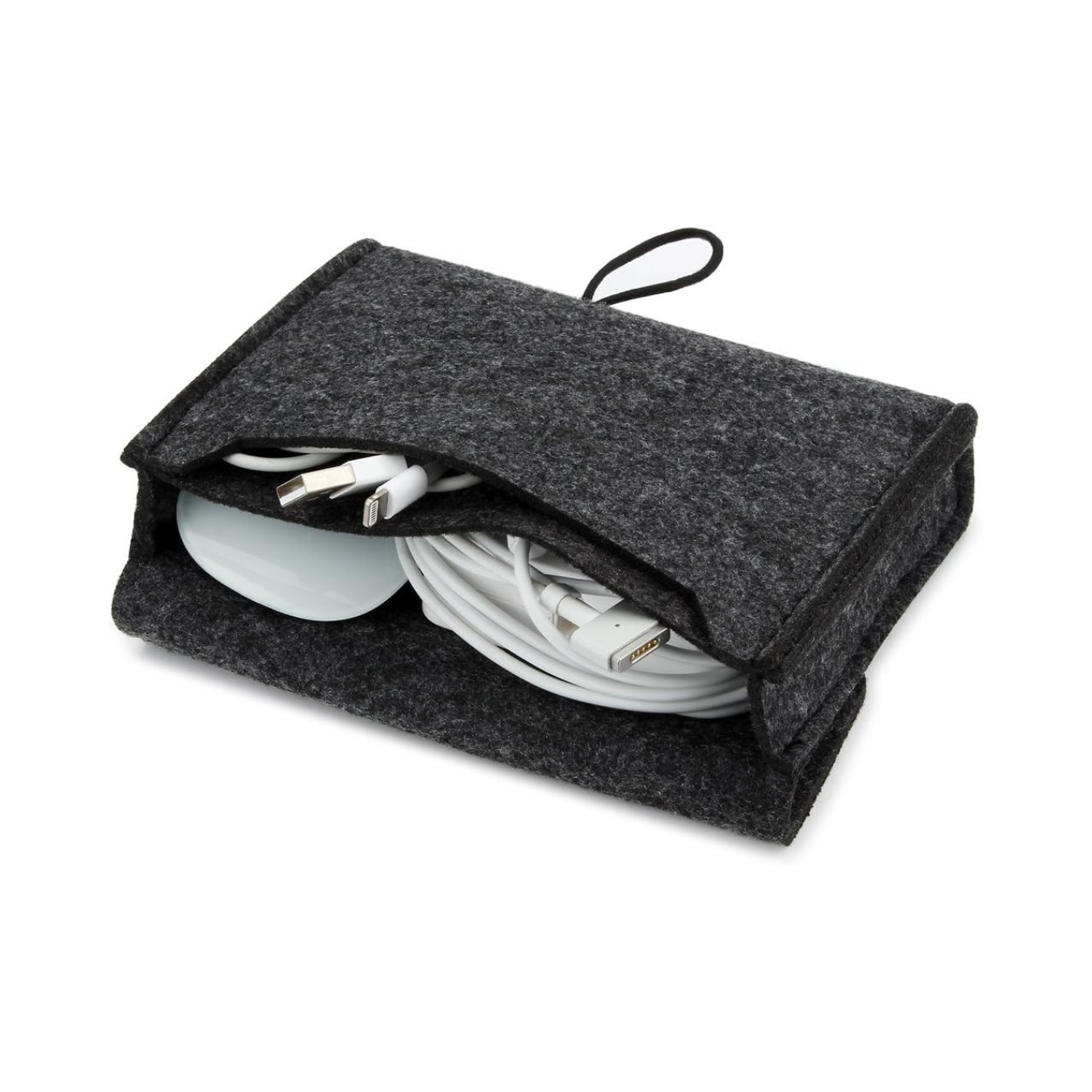 Pochette de rangement en feutre pour accessoires électroniques – Souris, câbles, disque dur, batterie externe