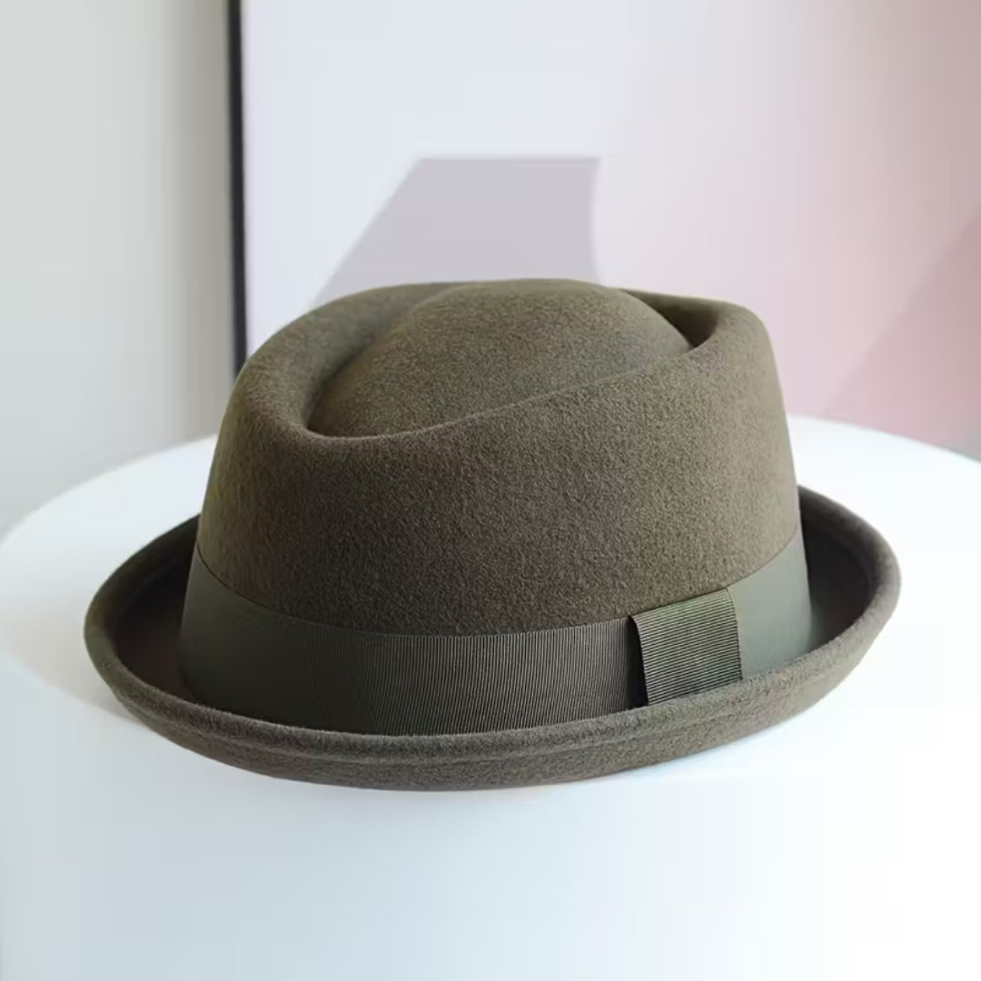 Chapeau de jazz en feutre de laine pour homme – Style Panama élégant et chaud – Accessoire d’automne et hiver