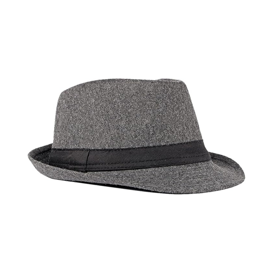 Chapeau fedora unisexe en feutre vintage – style trilby panama à large bord réglable