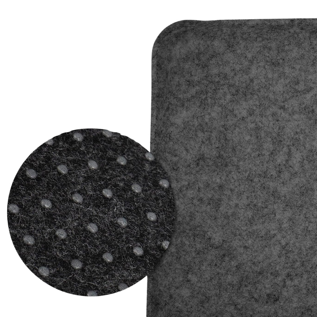 Lot de 4 coussins d’assise carrés en feutre antidérapants – 34,5 x 34,5 x 2,4 cm – Gris clair, gris foncé – Confort durable