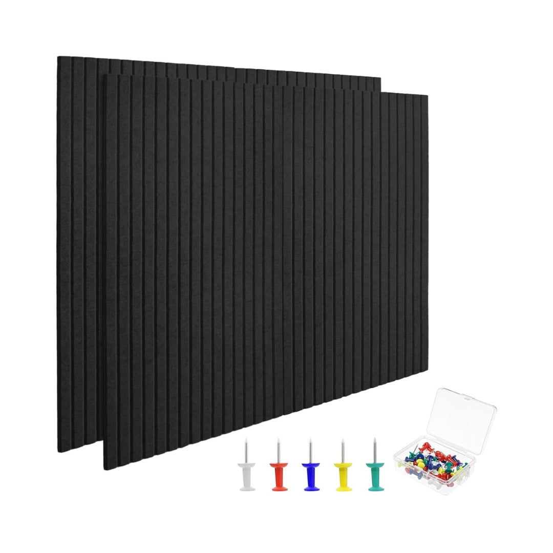 Lot de 2 tableaux d’affichage en feutre autocollants avec 30 punaises – 80 x 120 cm – Plusieurs couleurs