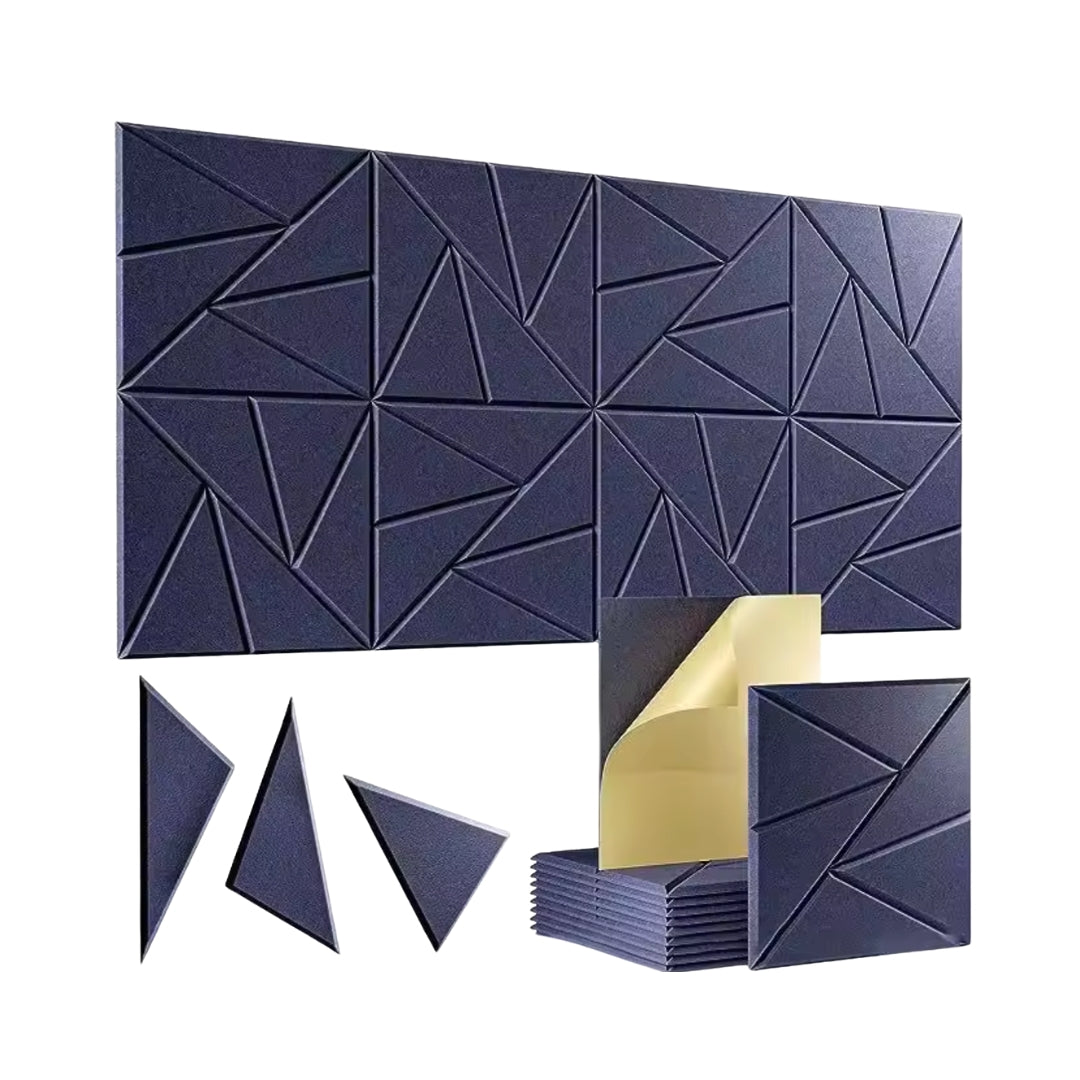 Lot de panneaux acoustiques carrés en feutre auto-adhésif – Insonorisants et décoratifs – Plusieurs couleurs