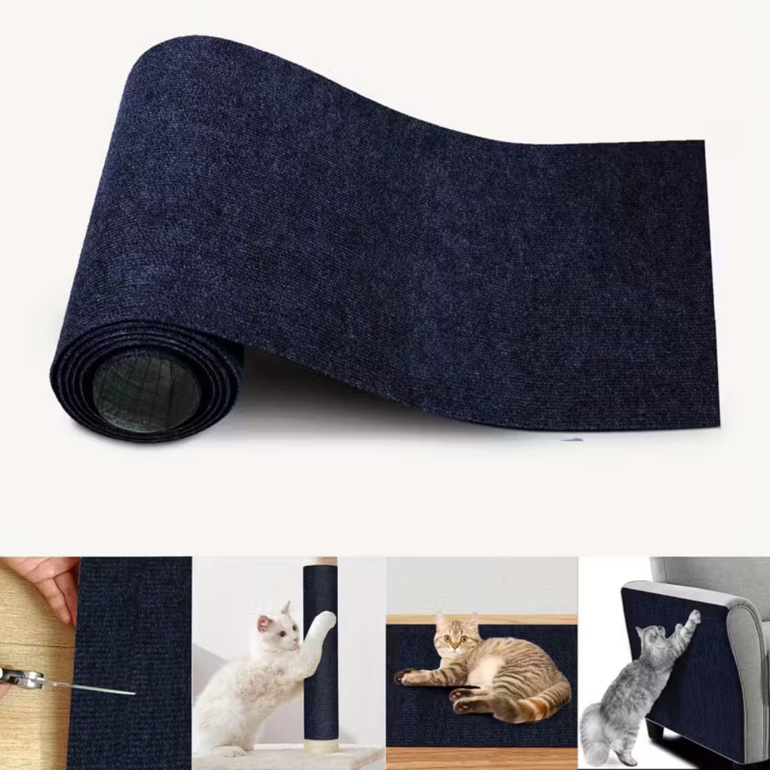Tapis à griffer pour chats autocollant – protège canapé chat en feutre résistant, protection mur et meuble, 30×100 cm