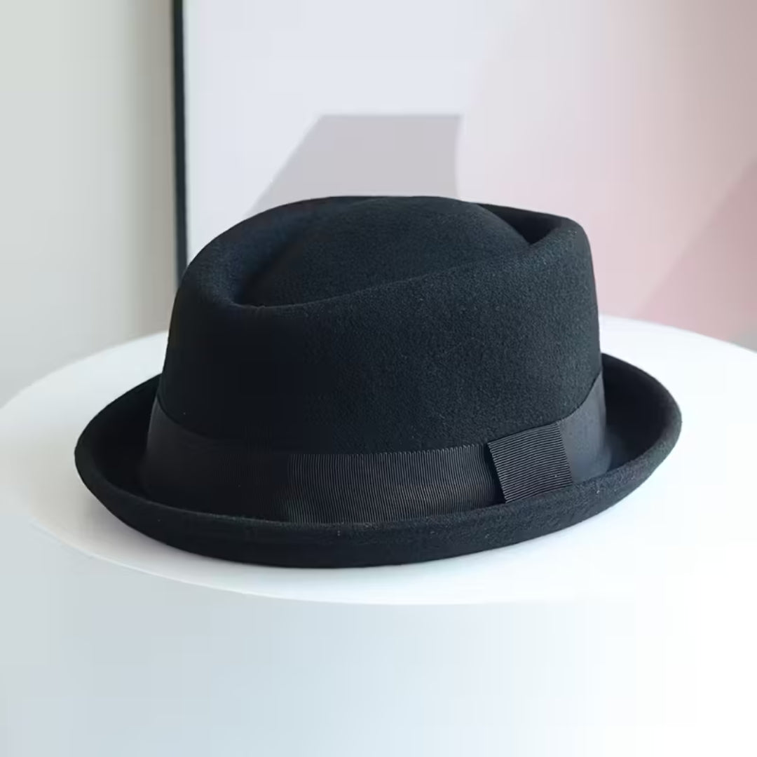 Chapeau de jazz en feutre de laine pour homme – Style Panama élégant et chaud – Accessoire d’automne et hiver