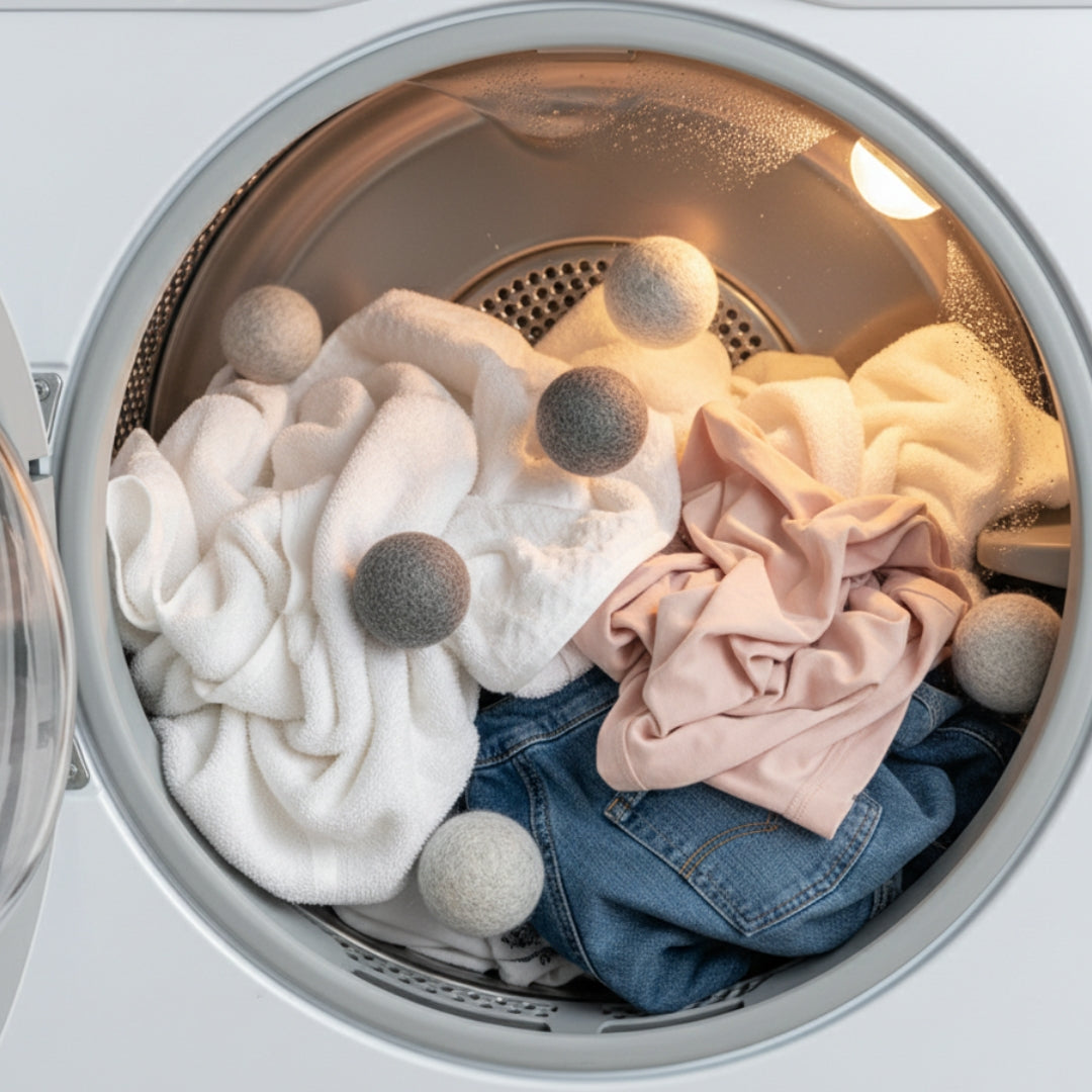 Boules de séchage en laine réutilisables – anti-statiques et adoucissantes pour machine à laver, lot de 3 ou 6 pièces