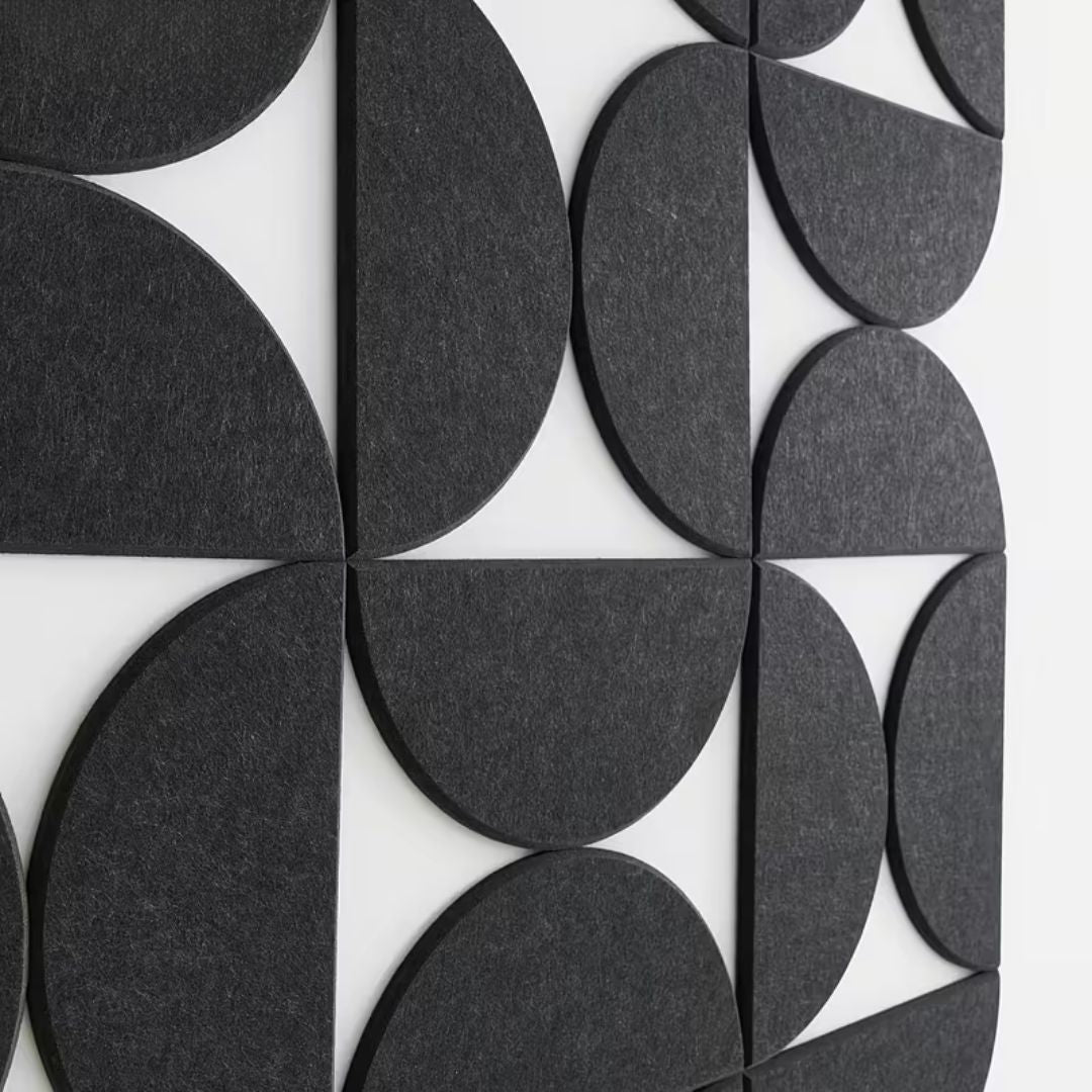 Lot de 12 panneaux muraux en feutre autocollants – Forme ovale – Tableau décoratif contemporain pour maison et bureau