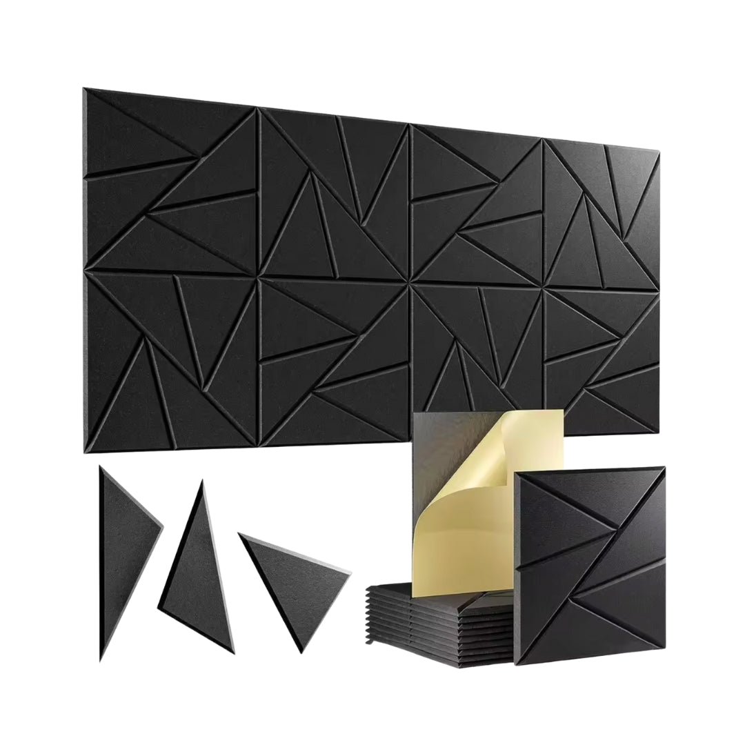 Lot de panneaux acoustiques carrés en feutre auto-adhésif – Insonorisants et décoratifs – Plusieurs couleurs