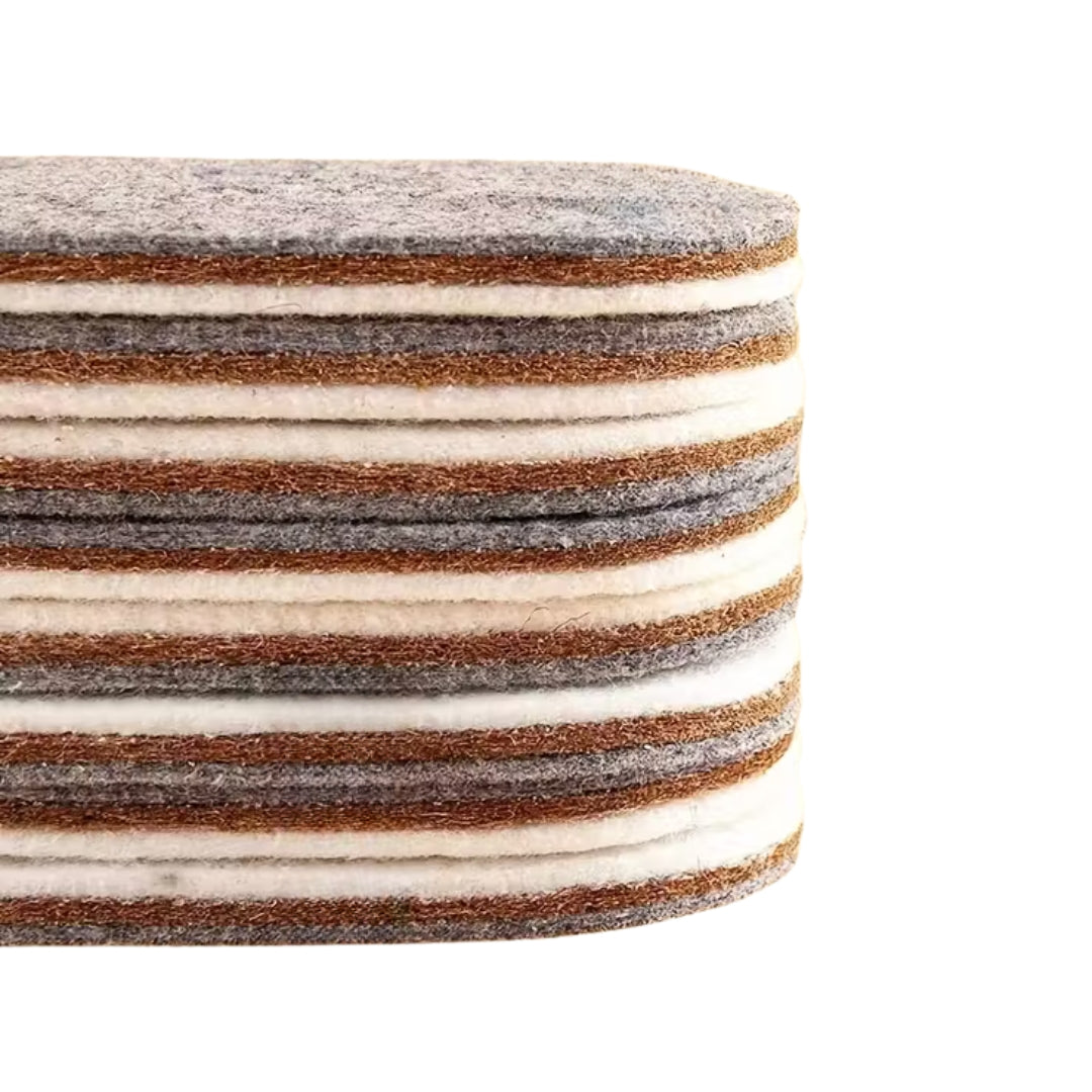 Semelles thermiques multicouches en polaire et feutre de laine – chaleur, confort et respirabilité pour chaussures d’hiver EU 35-45