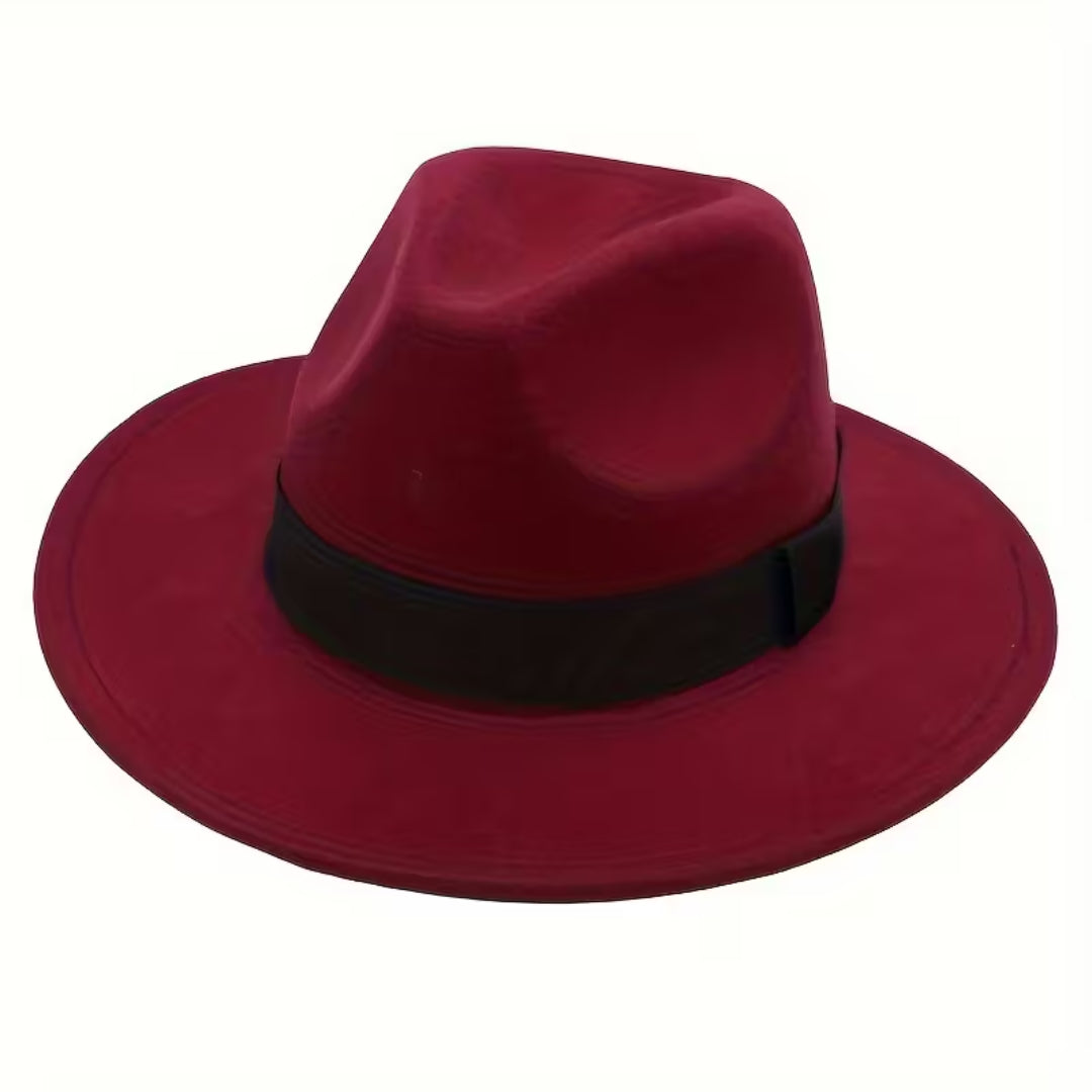 Chapeau fedora homme femme – chapeau en feutre élégant avec ruban, style classique pour automne et hiver, taille unique adulte