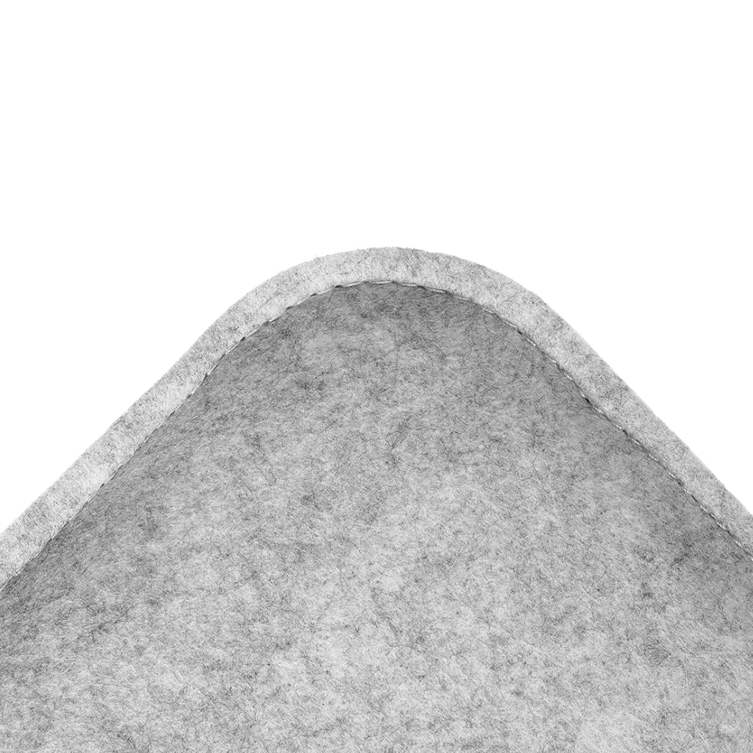 Lot de 4 coussins d’assise carrés en feutre antidérapants – 34,5 x 34,5 x 2,4 cm – Gris clair, gris foncé – Confort durable