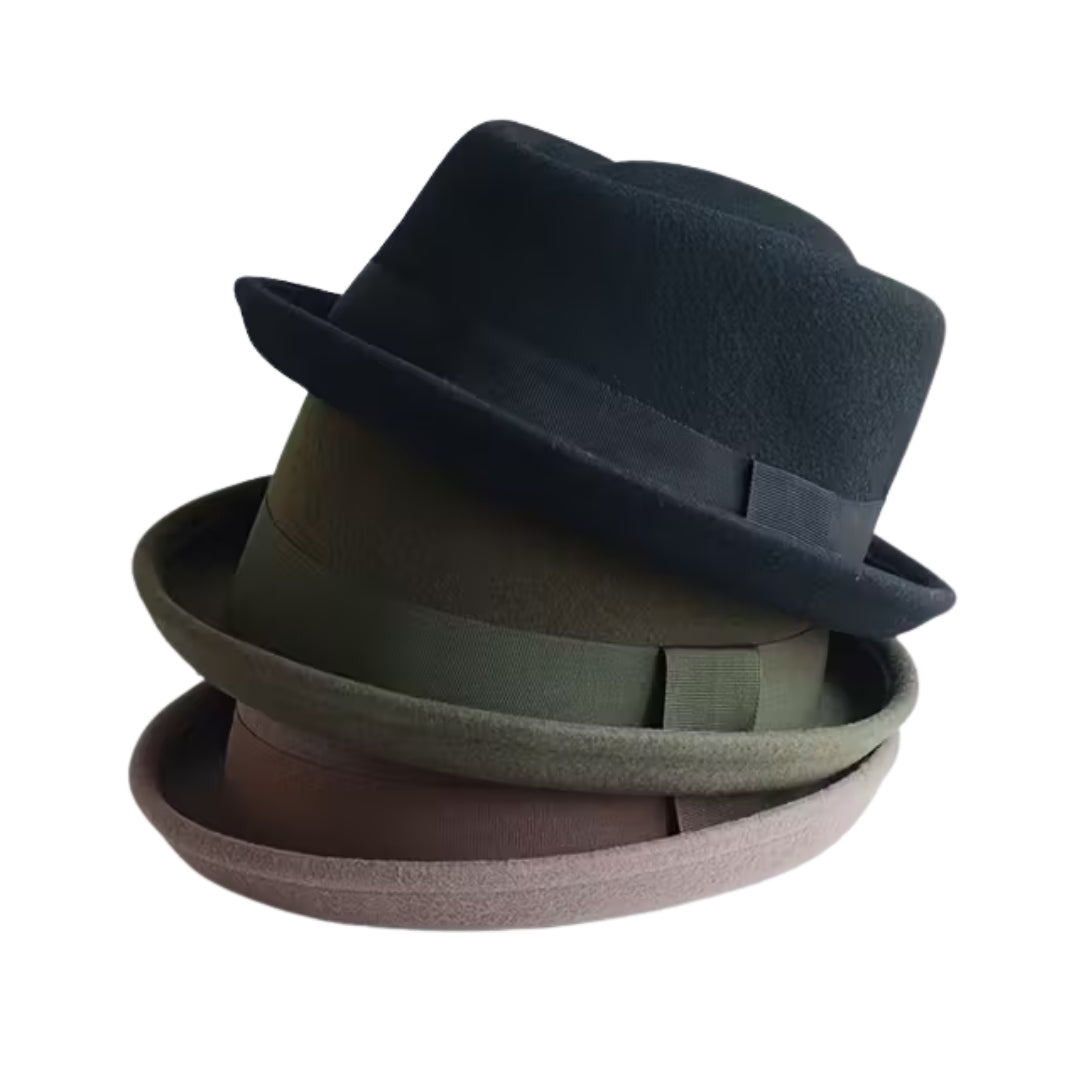 Chapeau de jazz en feutre de laine pour homme – Style Panama élégant et chaud – Accessoire d’automne et hiver