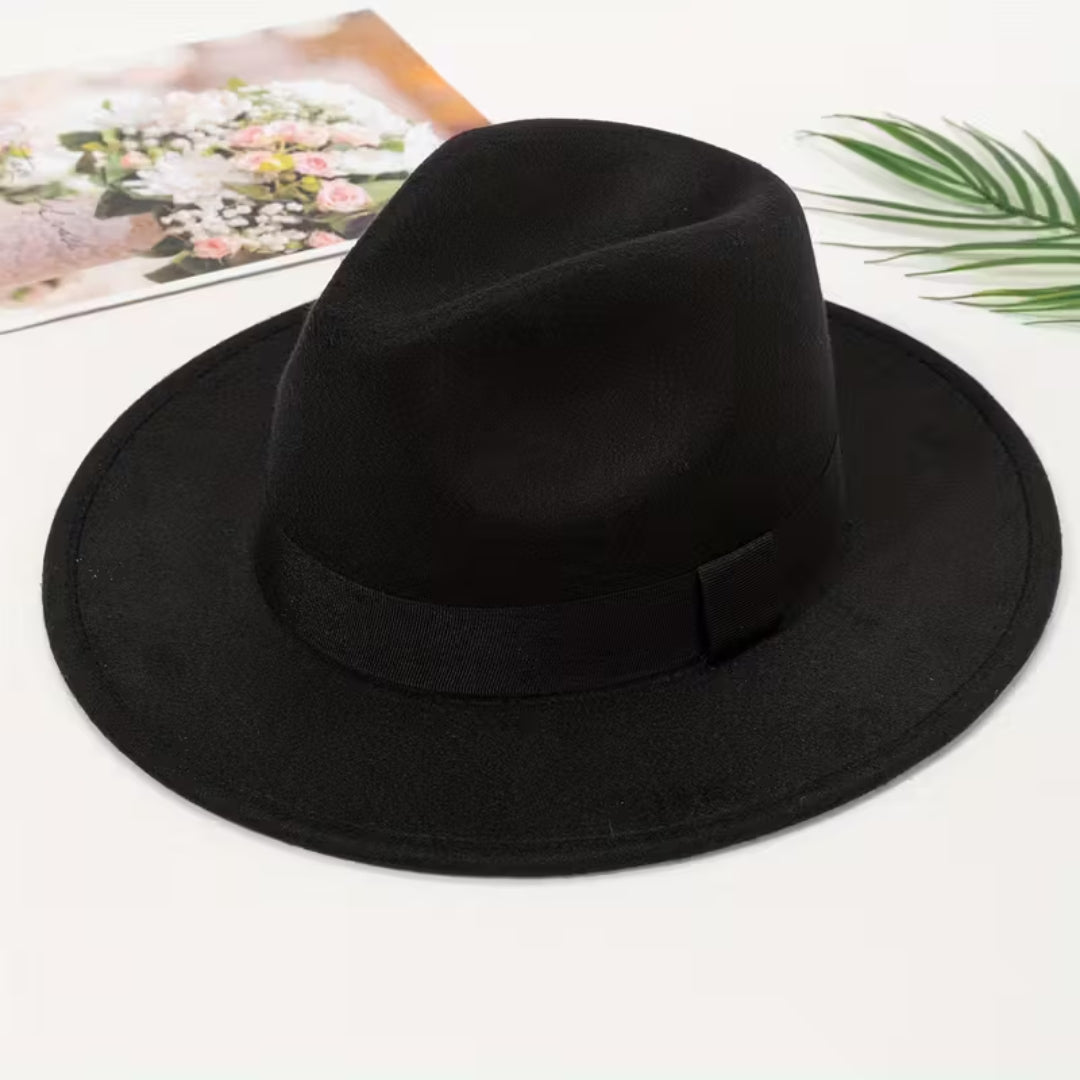 Chapeau fedora homme femme – chapeau en feutre élégant avec ruban, style classique pour automne et hiver, taille unique adulte