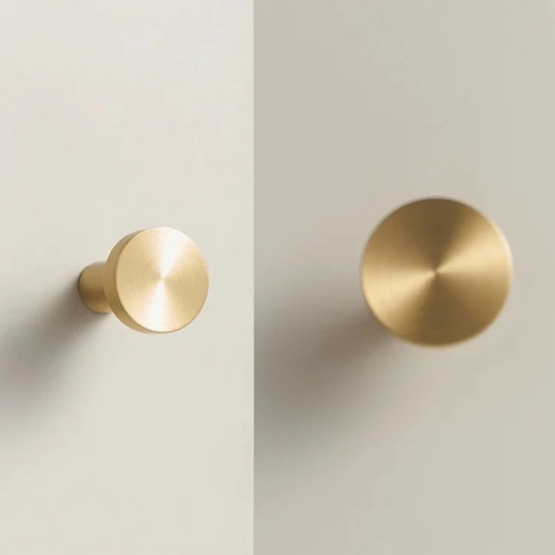 Bouton de meuble classique en laiton finition or