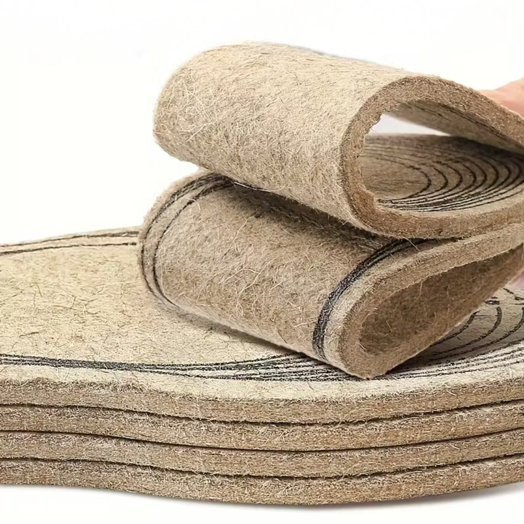 Semelles en feutre de laine épais – inserts confortables et découpables pour chaussures, lavables à la main