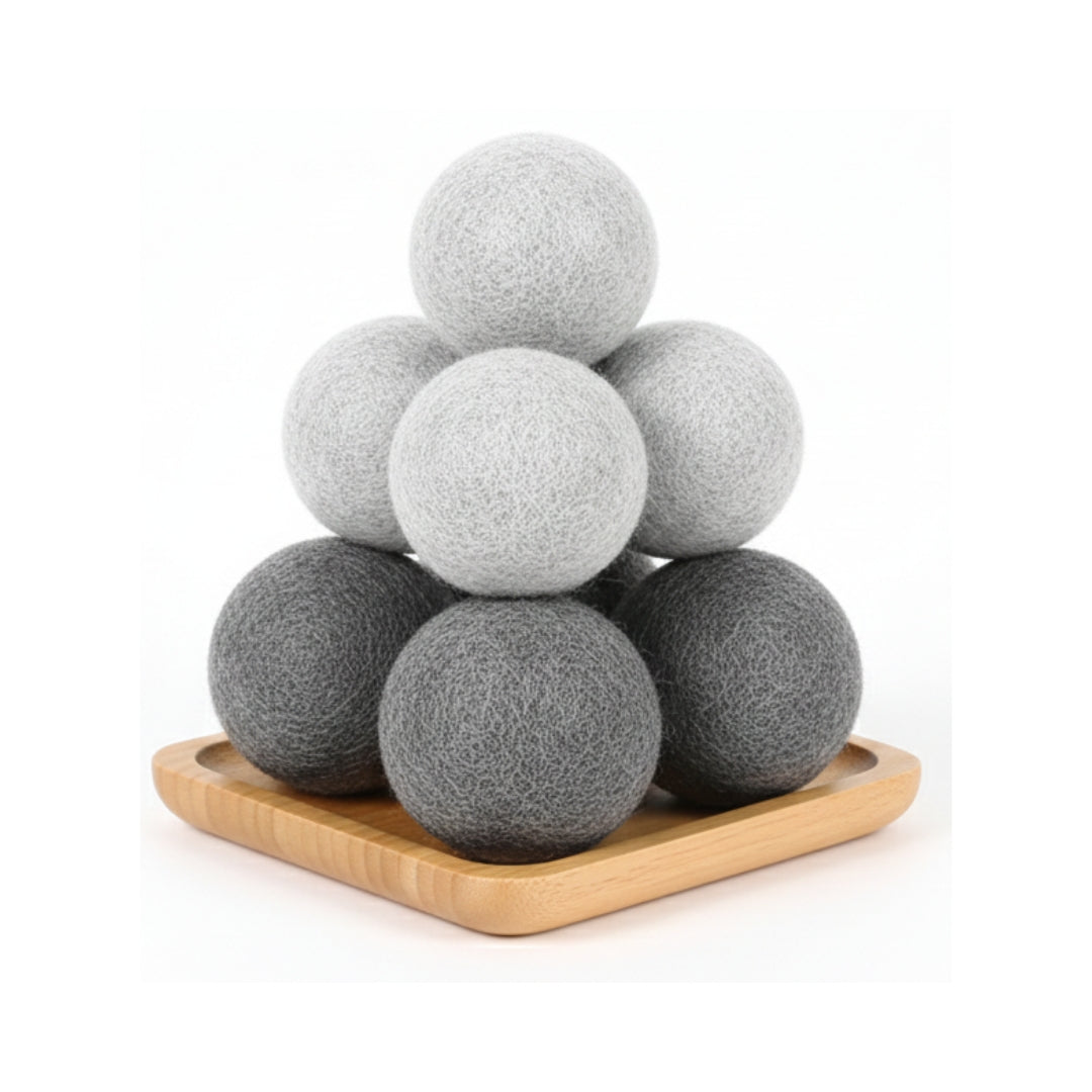 Boules de séchage en laine réutilisables – anti-statiques et adoucissantes pour machine à laver, lot de 3 ou 6 pièces
