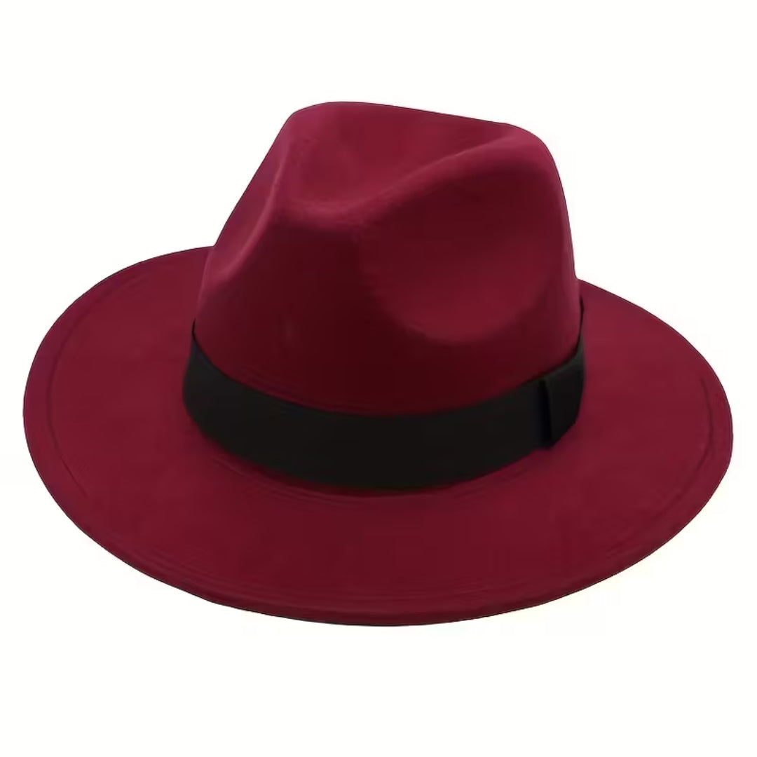 chapeau fedora homme et femme Cramoisi
