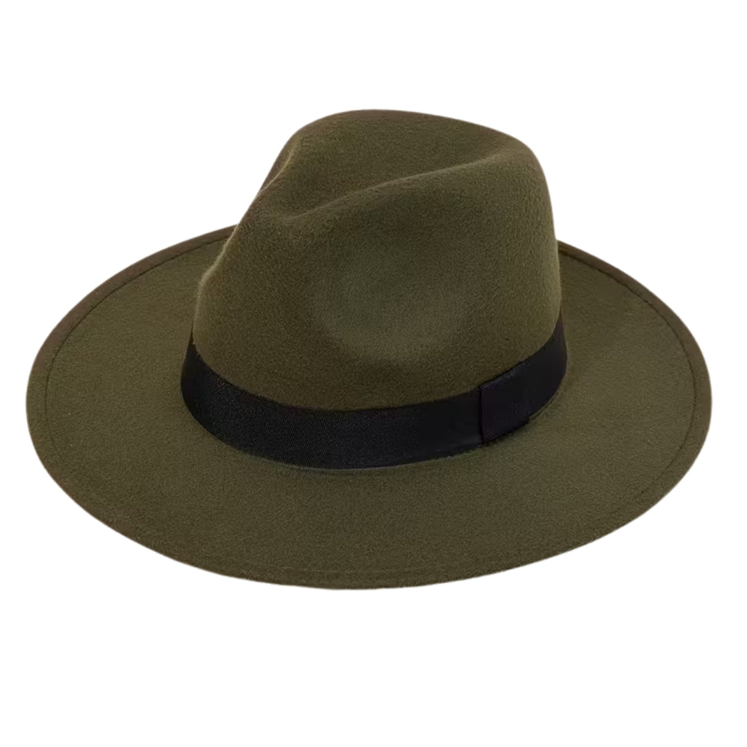 chapeau fedora homme et femme vert