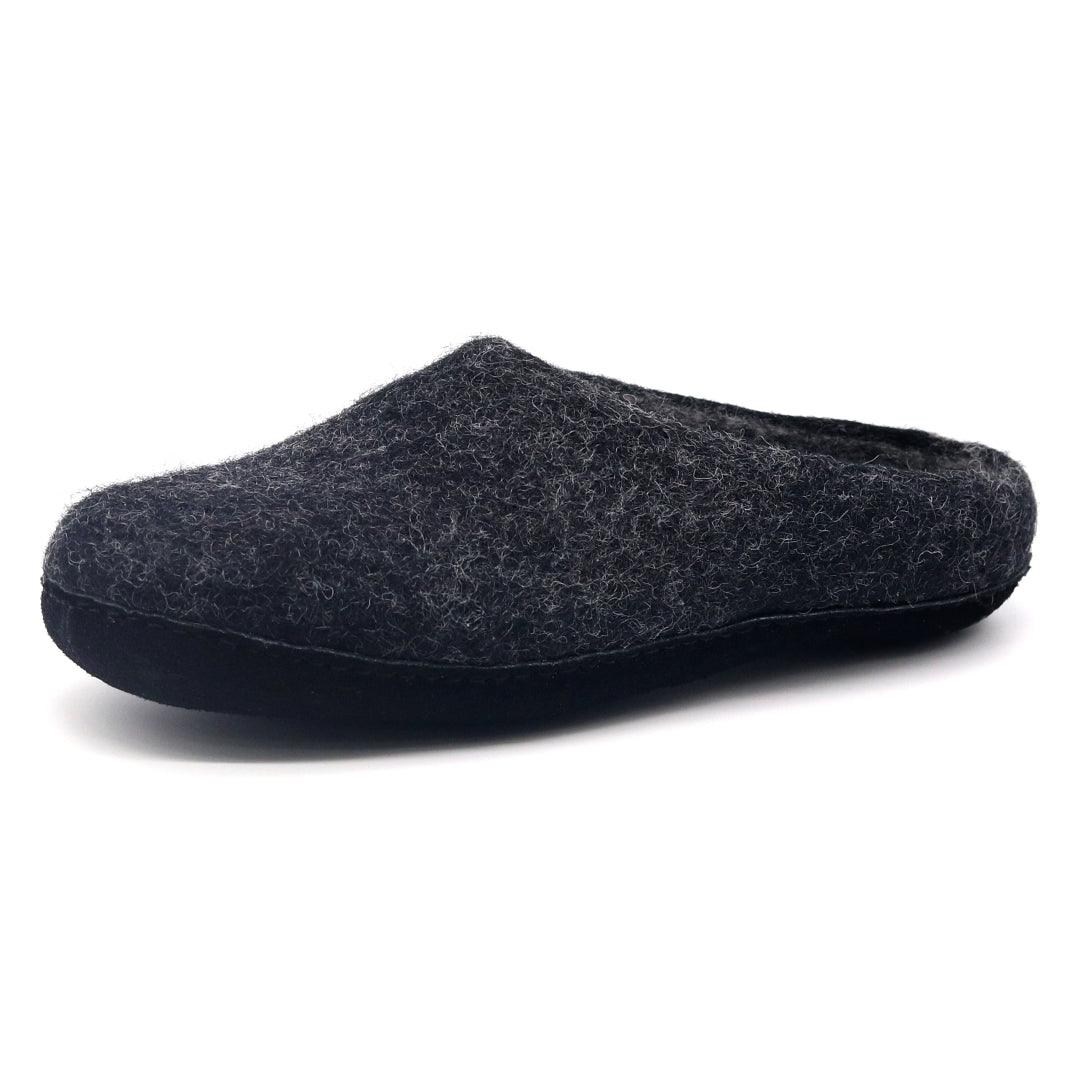 Chaussons d’intérieur en laine mérinos feutrée – semelle antidérapante