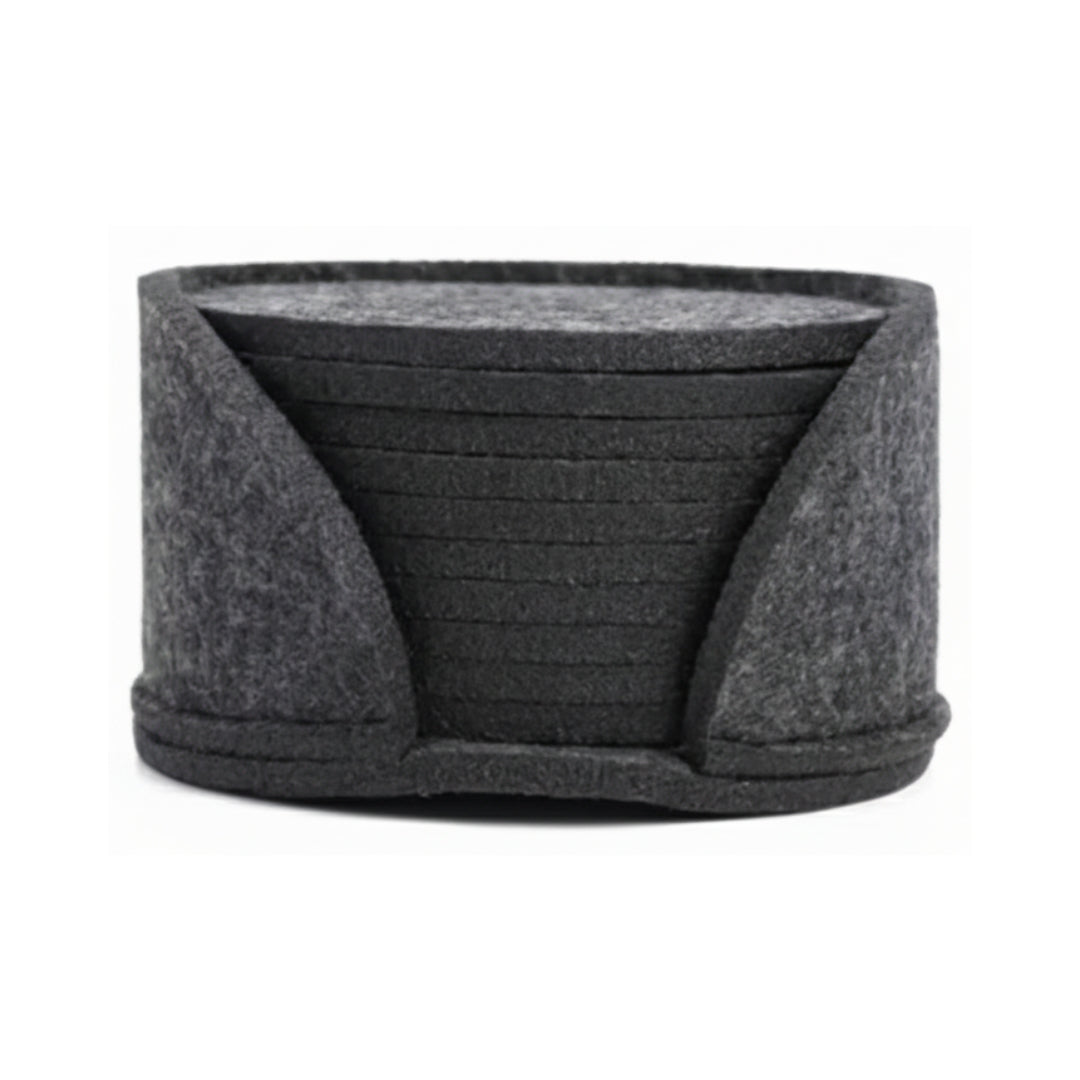 Lot de 10 sous-verres ronds en feutre – 10 cm – Protège-table résistant à la chaleur pour tasses et boissons – Plusieurs couleurs