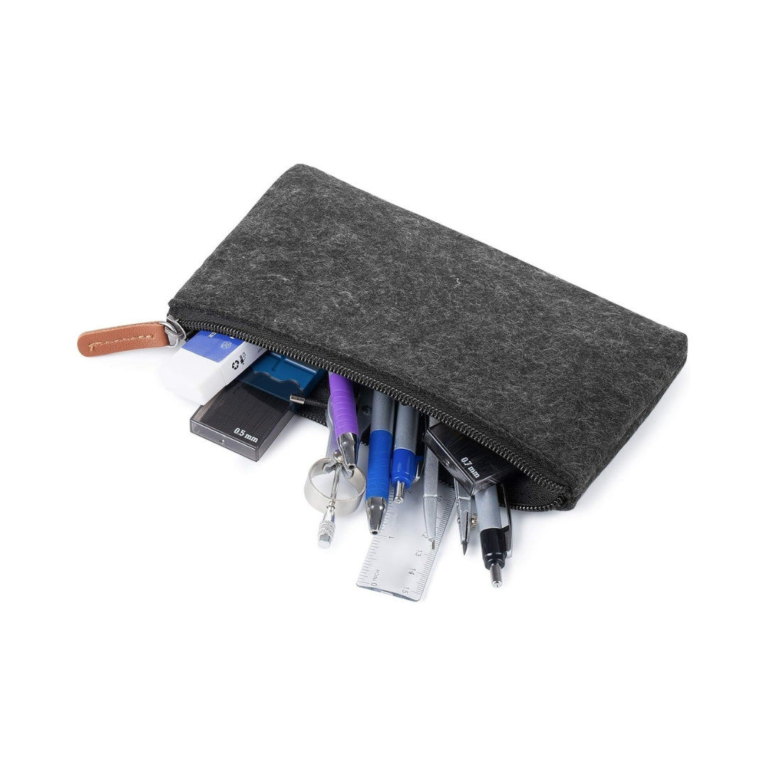 Paris Life trousse en feutre noir – Lot de 3