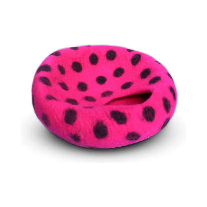 Grotte pour chat en laine mérinos écologique – Niche Lit douillet pliable en feutre naturelle – Maison couverte pour chat d’intérieur