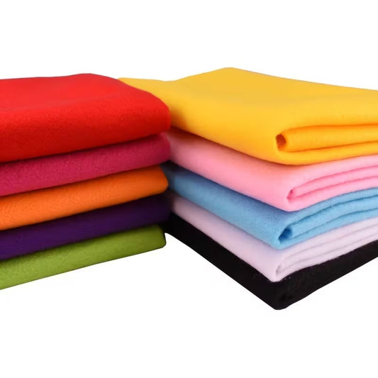 Tissu feutre polyester non tissé 1,5 mm – tissu feutrine et feutrine tissu en carrés 45 x 45 cm pour couture et DIY