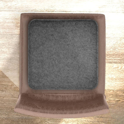 Lot de 4 coussins d’assise carrés en feutre antidérapants – 34,5 x 34,5 x 2,4 cm – Gris clair, gris foncé – Confort durable