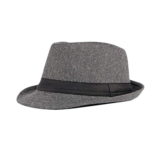 Chapeau fedora unisexe en feutre vintage – style trilby panama à large bord réglable