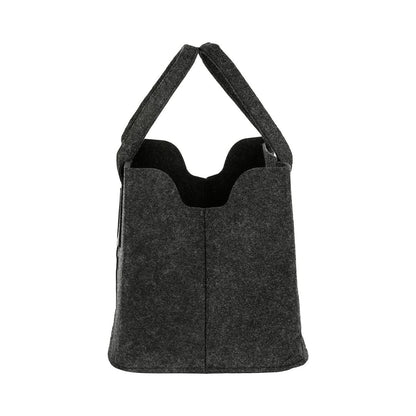 Sac en feutre gris foncé motif cerf – cabas polyvalent 40 x 25 cm