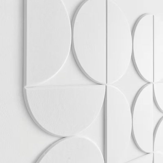 Lot de 12 panneaux muraux en feutre autocollants – Forme ovale – Tableau décoratif contemporain pour maison et bureau