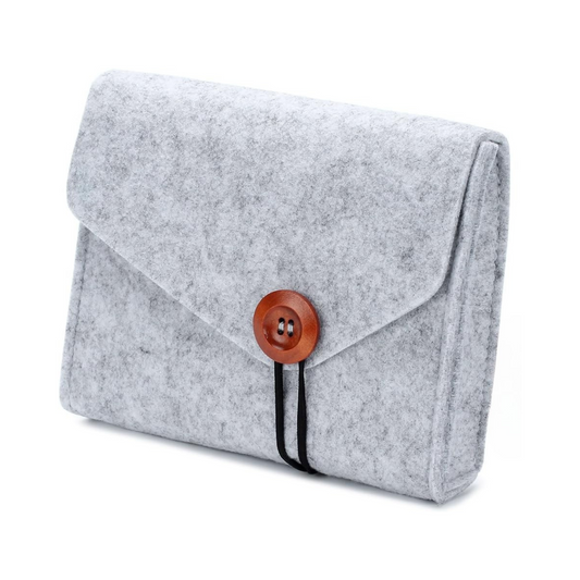 Pochette de rangement en feutre pour accessoires électroniques – Souris, câbles, disque dur, batterie externe